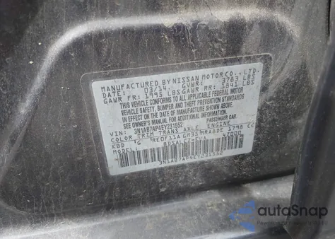 2014 Nissan Sentra S z USA, uszkodzony, nr VIN 3N1AB7AP4EY231552